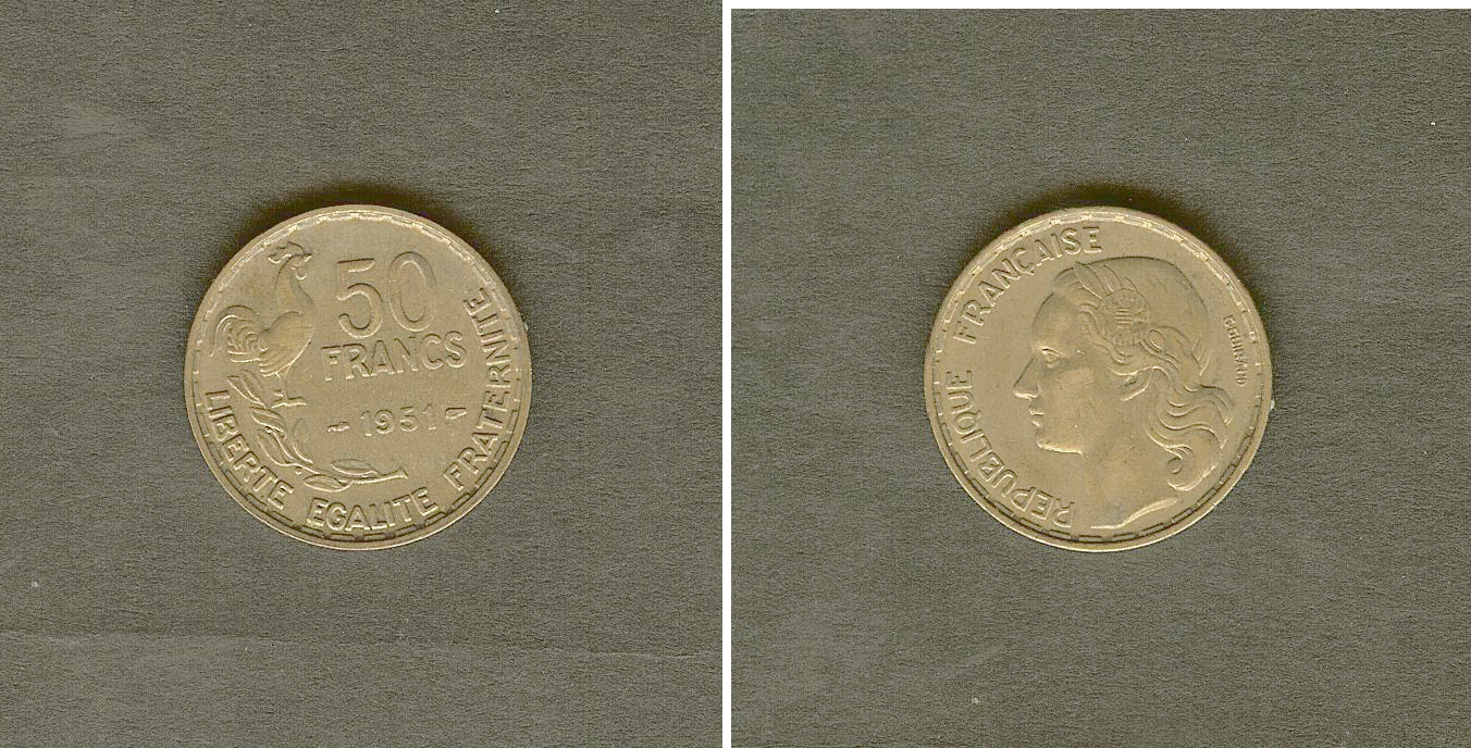 50 francs Guiraud 1951 AU